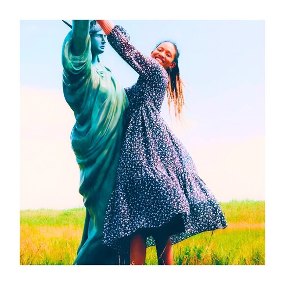 Madewell Tie-Waist Midi Dress in Harvest Vine (size M) - Picture 12 of 14